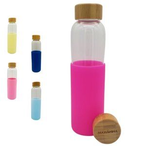 Borosilicate Glass Water Bottle With Bamboo Lid